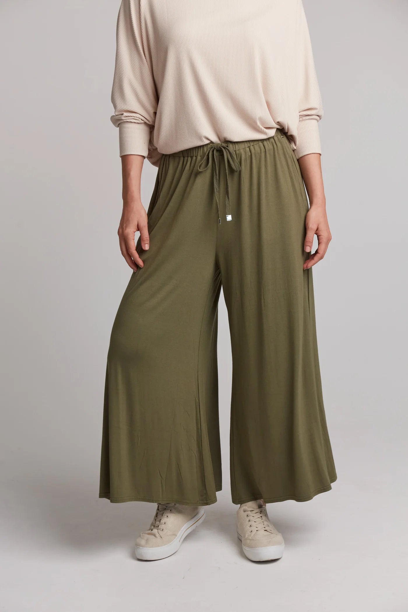 Eb & Ive Studio Jersey Tie Pant Fern