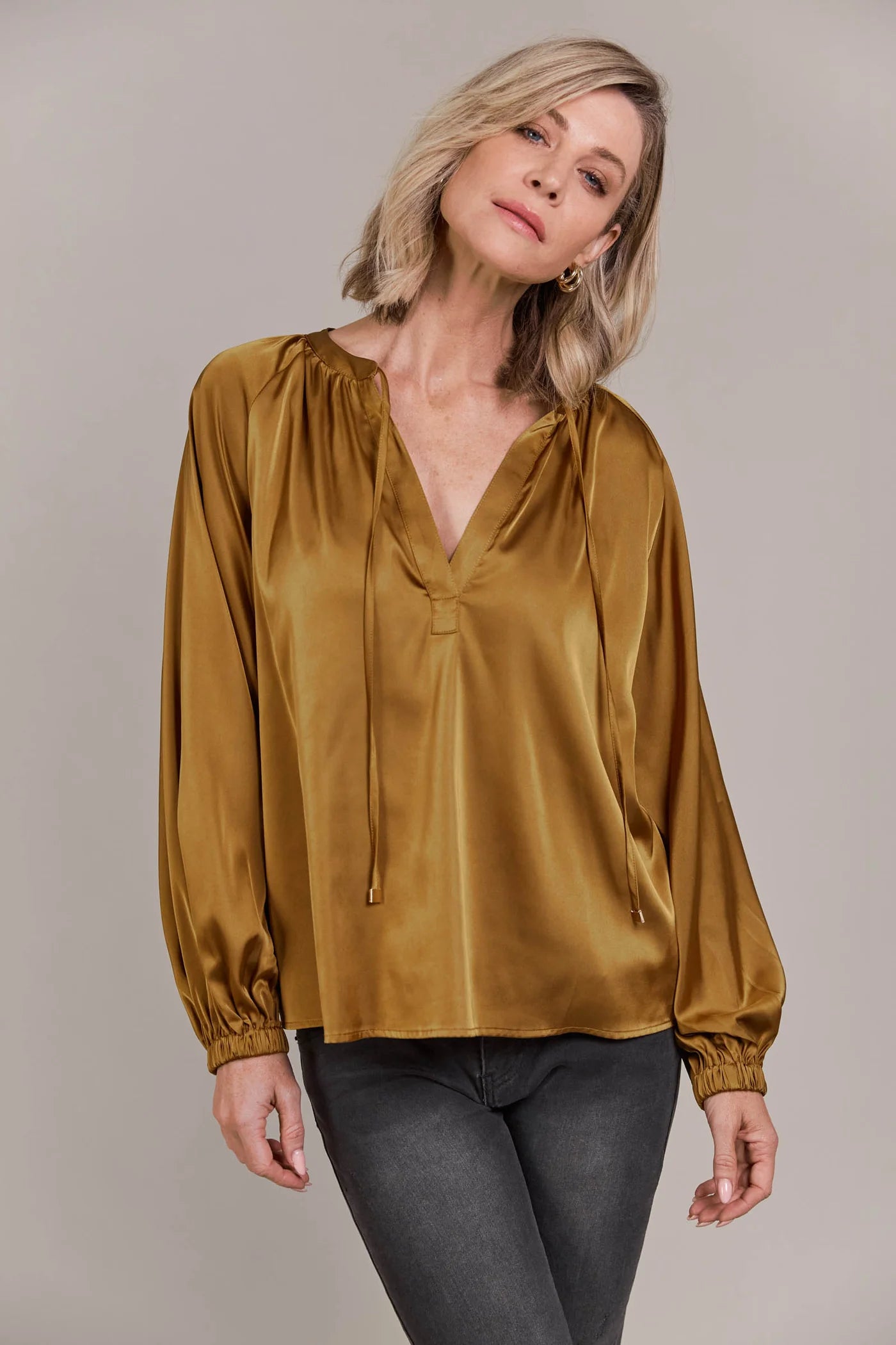 Eb and Ive Ivy Blouse Tobacco