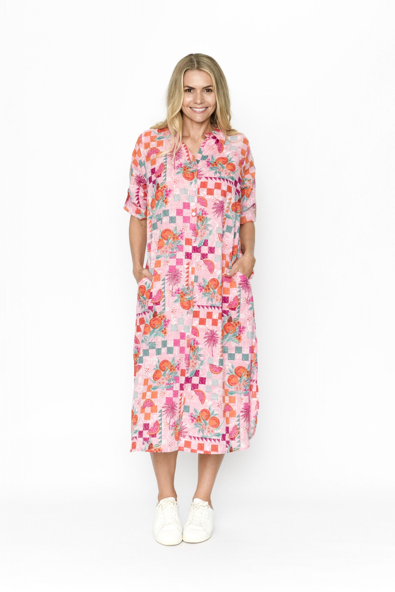 One Summer Sofia Shirt Dress Blossom