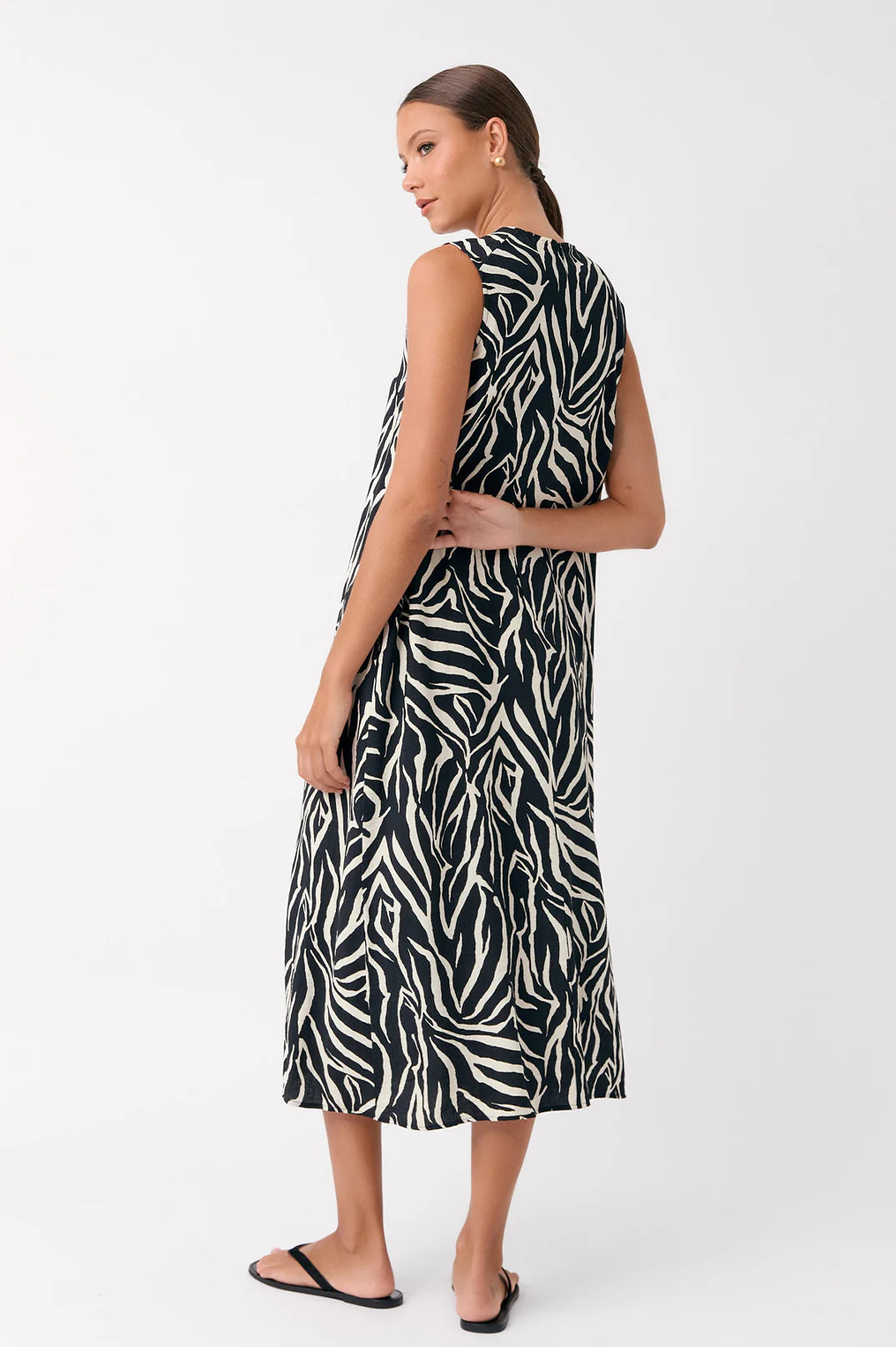 Adorne Toby Zebra Maxi Dress