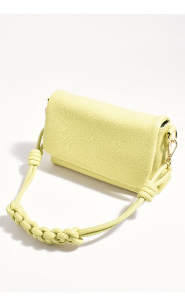 Adorne Ellie Knotted Foldover Bag Citrus