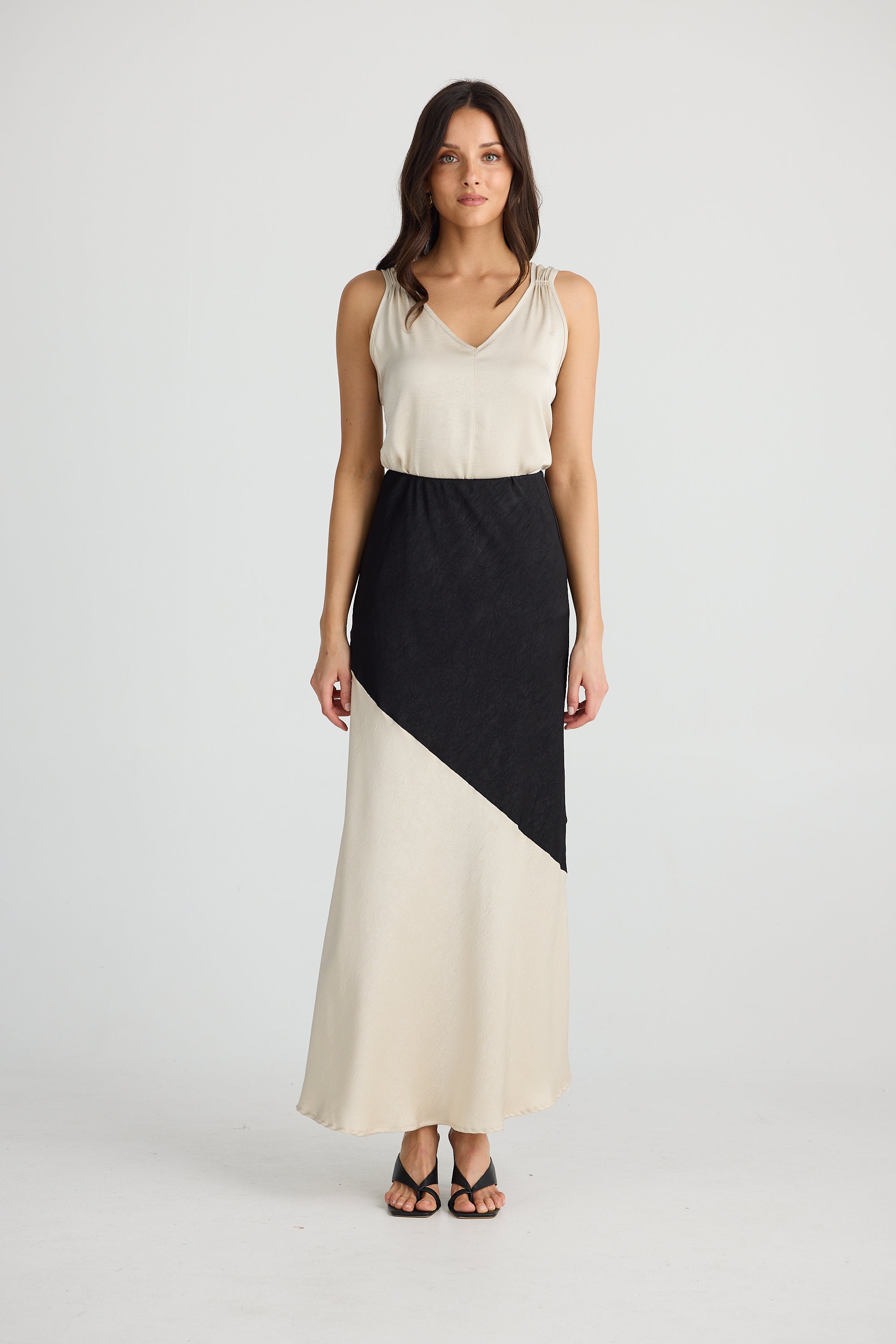 Brave and True Rozalia Slip Skirt Black Oyster