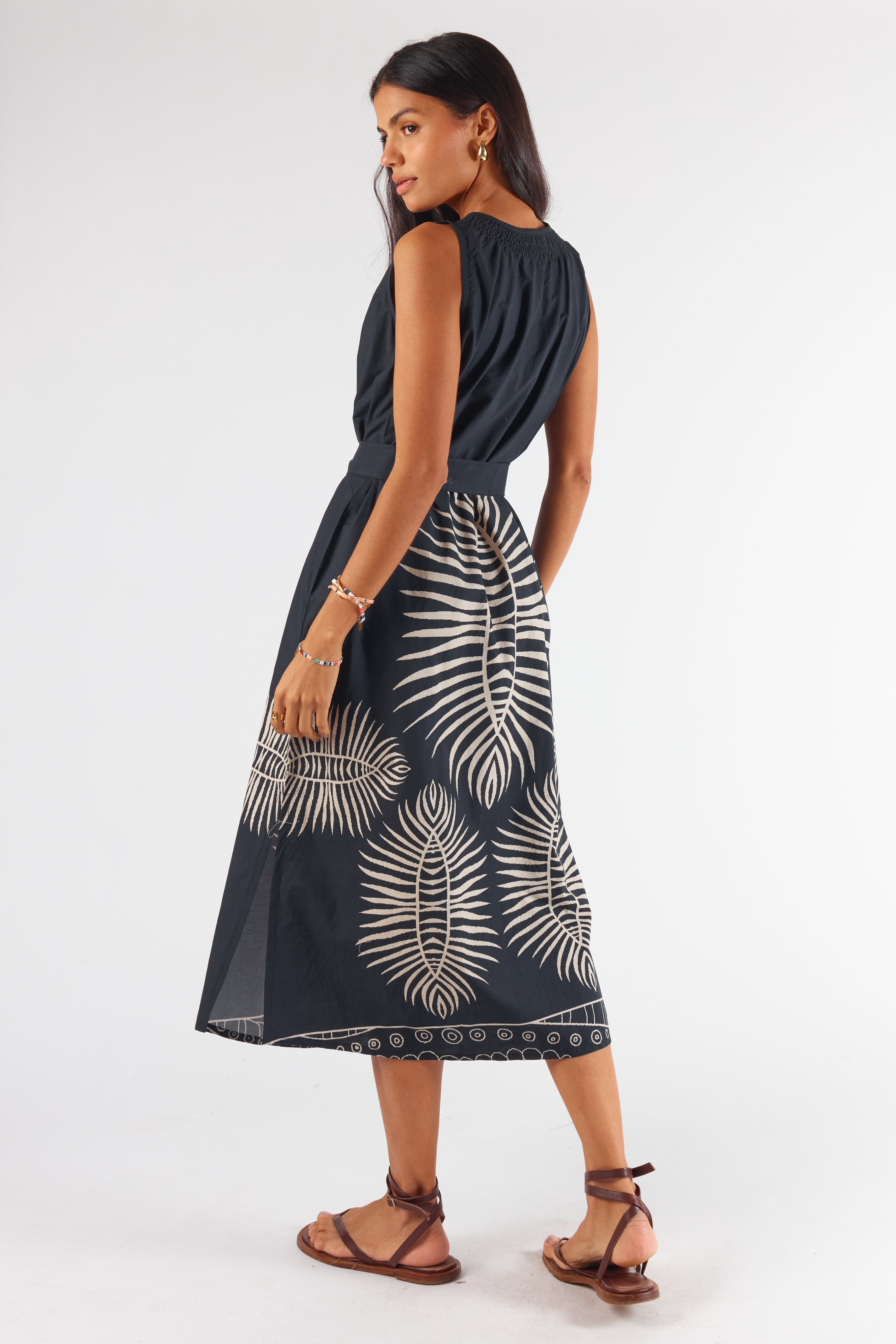 Itami Estrada Sleeveless Palm Dress