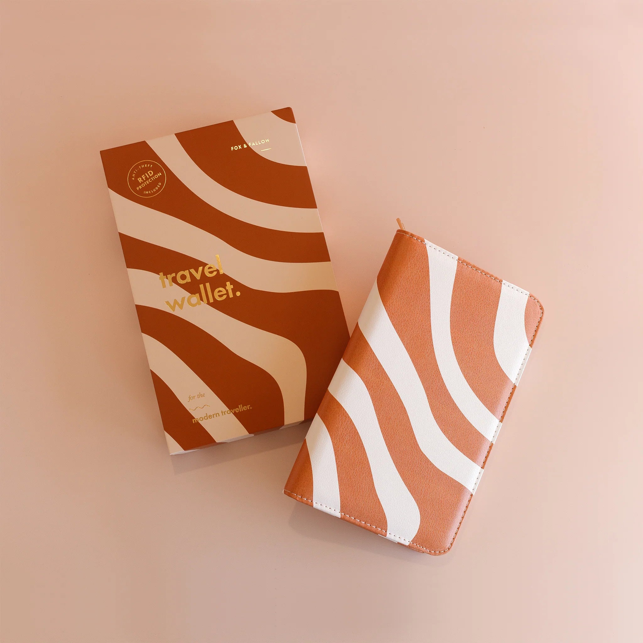 Fox & Fallow Rust Swirl Travel Wallet