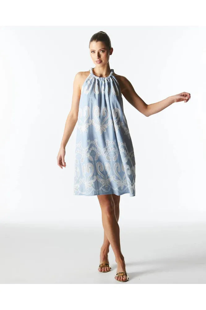 Fate + Becker - Avenue Halterneck Dress Chambray