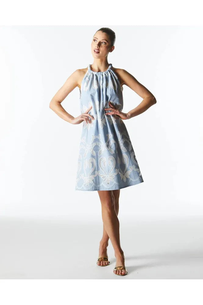 Fate + Becker - Avenue Halterneck Dress Chambray