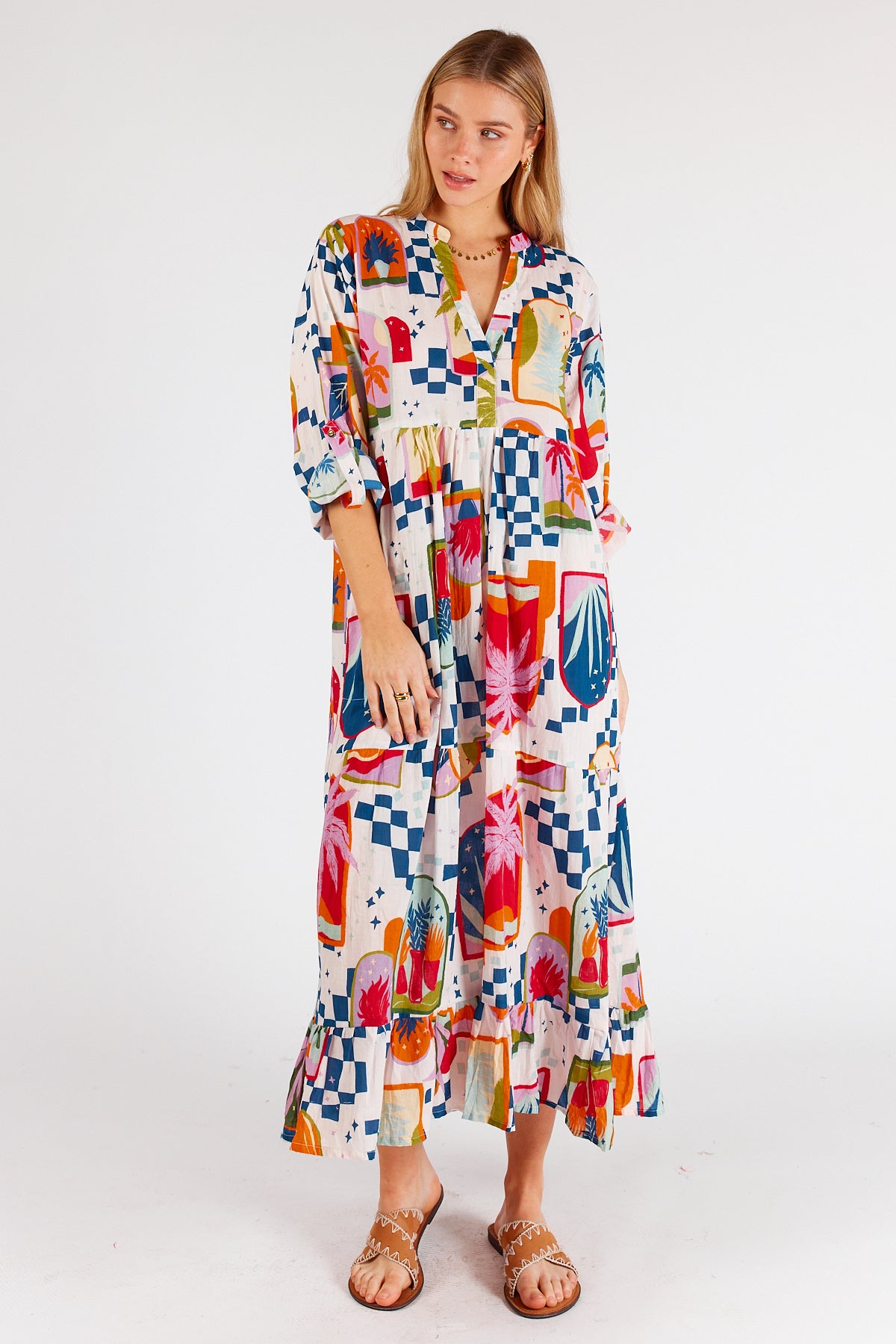 Lulalife Melody Midi Print Dress